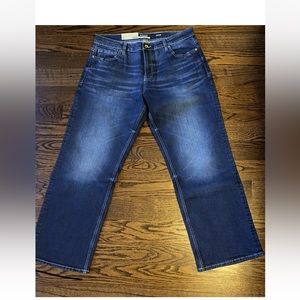 New Reclaim Buckle Jeans Mens 34x30 Dark Wash Loose Straight Jeans NWT